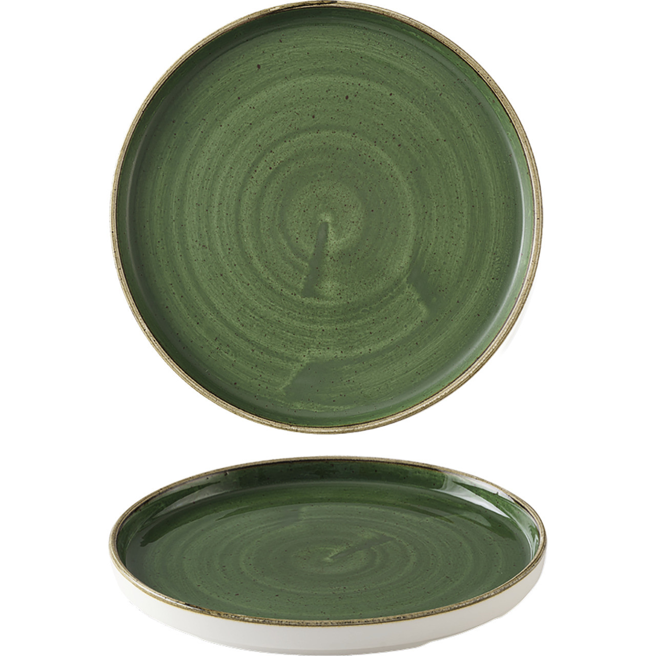 Stonecast, Teller flach mit Steilrand 260 mm Sorrel Green